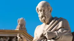 Una escultura de Platón en Grecia