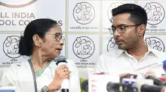 ममता बनर्जी और पार्टी के राष्ट्रीय महासचिव अभिषेक बनर्जी 