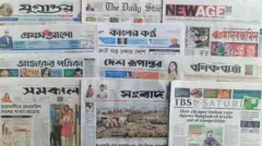 ঢাকা থেকে প্রকাশিত সংবাদপত্র।