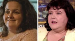 Dizide Martha karakterini canlandıran Jessica Gunning ve Fiona Harvey