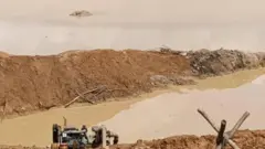 Illegal mining site