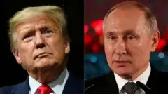Дональд Трамп і Володимир Путін 