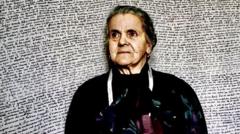 Clelia Marchi (1912-2006) com seu lençol,roleta generatorfotoroleta generator1992 (Foto Livi)