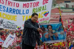 Hugo Chávez durante la campaña presidencial de 2012.