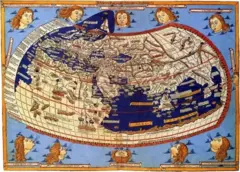A map by the Greek astronomer and geographer Claudius Ptolemy.