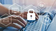 Image représentant un blocage des courriels, de l'internet et des messages.