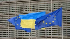 Флаги ЕС и Украины