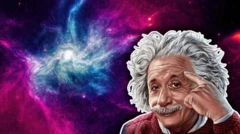 รูปไอน์สไตน์กับจักรวาล 