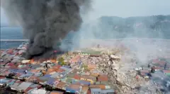 मलेशिया में लगी भीषण आग 