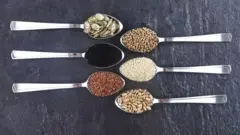 बियांमध्ये फायबर मोठ्या प्रमाणात असतं, थोड्याशा बिया खाल्ल्यामुळे शरीराची फायबरची मोठी गरज पूर्ण होऊ शकते