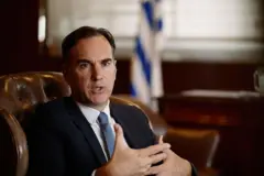 Guillermo Tolosa en la sede del Banco Central de Uruguay