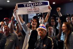 トランプ支持者が2016年の勝利を祝う