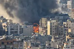 লেবাননের বৈরুতে ইসরায়েলি হামলার পরের ছবি