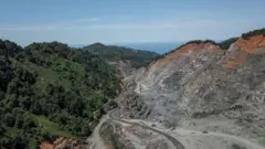 2021 yılında Rize İkizdere'deki bir taş ocağının görünümü.
