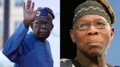 Aworan Tinubu ati Obasanjo