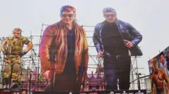 அஜித் குமார் கட் அவுட்