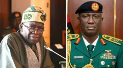 Foto collage of President Tinubu and Chief of Army Staff 