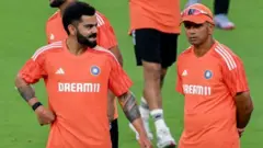 अहमदाबादच्या स्टेडियममध्ये सराव करणारा भारतीय संघ