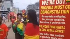 Awọn ọmọ ilẹ Ghana n se iwọde