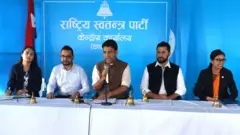 राष्ट्रिय स्वतन्त्र पार्टीको बैठकमा सहभागी नेताहरू
