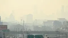 ภาพถ่ายท้องฟ้าเหนือกรุงเทพมหานครในช่วงต้นเดือนมกราคม 2568