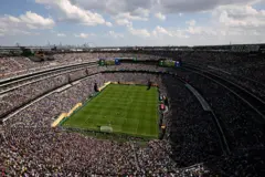Partida de futebol no Estádio Metlife em Nova Jersey, nos Estados Unidos