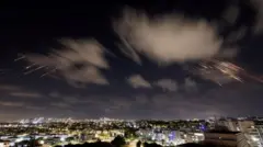 Misaa'eloonni Iraan Onkoloolessa 1 Iron Dome Israa'eliin addaan kutuun mul'atan