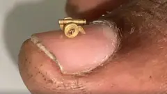 கை நகத்தைவிடச் சிறிய பீரங்கியை தயாரிக்கும் கலைஞர்