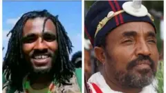 ፎሌ ጎበና (ግራ) እና የቱለማ አባ ገዳ ጎበና ሆላ