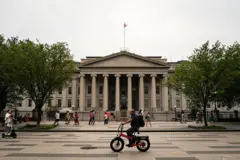 O edifício do Tesouro dos EUA em Washington, D.C.