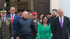 Vladimir Padrino, Diosdado Cabello, Delcy Rodríguez e Jorge Rodríguez