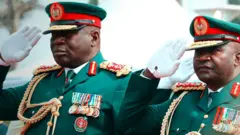 (L-R) Nigeria Chief of Army Staff, Lieutenant General Olufemi Oluyede and di Chief of Defence Staff General Christopher Gwabin Musa