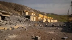 База курдской иранской оппозиционной группировки, подвергшаяся иранским ударам. Фото: 4 марта 2026 