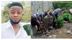 Aworan Oloogbe Quadri Adedamola Ogunbode ati awọn to n hu oku naa