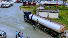 A picture of a 6000 litre NNPC petrol tanker 