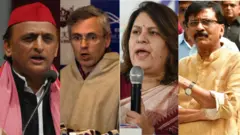 अखिलेश यादव, उमर अब्दुल्लाह, सुप्रिया श्रीनेत और संजय राउत
