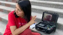 Гульнара Иванова во время съемок