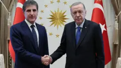 Cumhurbaşkanı Recep Tayyip Erdoğan bugün Beştepe'de Irak Kürdistan Bölgesel Yönetimi Başkanı Neçirvan Barzani'yi kabul etti
