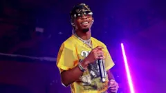 D4vd dey perform for Gobi Tent during di 2025 Coachella Valley Music and Arts Festival on April 20, 2025 for Indio, California.