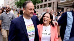 கணவருடன் கமலா ஹாரிஸ் 