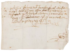 Un manuscrito firmado por Hernán Cortés