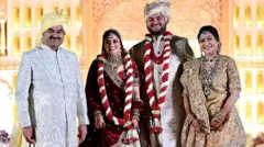 જીત અદાણી, બીબીસી ગુજરાતી, ગૌતમ અદાણી, દીવા શાહ અને જીત અદાણીનાં લગ્ન, અમદાવાદમાં ગૌતમ અદાણીના પુત્ર જીત અદાણીનાં લગ્ન