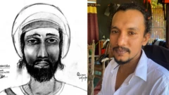 පොලිසිය නිකුත් කළ AI ඡායාරූපය සහ ප්රහාරයට ලක්වූ ළහිරු මදුශංක