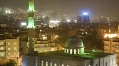 دمشق در شب. عکس آرشیوی است