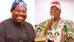 Foto Dele Momodu na Atiku Abubakar