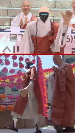 दक्षिण कोरियामा बौद्ध भिक्षु बनेको रोबट