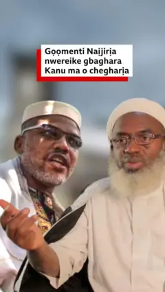 Foto Nnamdi Kanu na Sheikh Gunmi