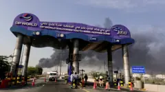 यूएईस्थित जेबेल अलि बन्दरगाहमा इरानी हमला