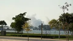 تصاعد الدخان بعد سماع دوي عدة انفجارات في الدوحة، قطر، 9 سبتمبر/أيلول 2025.