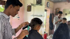 अलवाडा गावातील सलूनमध्ये पहिल्यांदा दलित समुदायातील व्यक्तीचे केस कापण्यात आले.